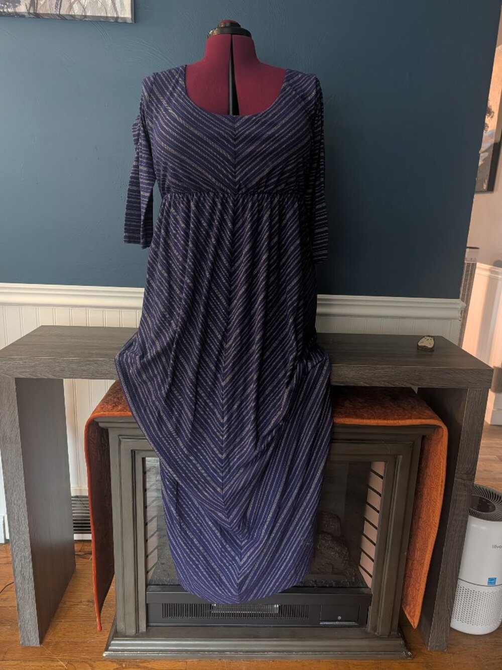 Torrid Blue and Silver Dress